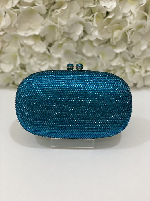 BOLSA MINU AZUL TURQUESA OVAL