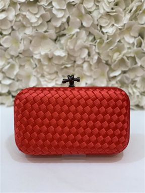 BOLSA BOTTEGA VERMELHA QUADRADA