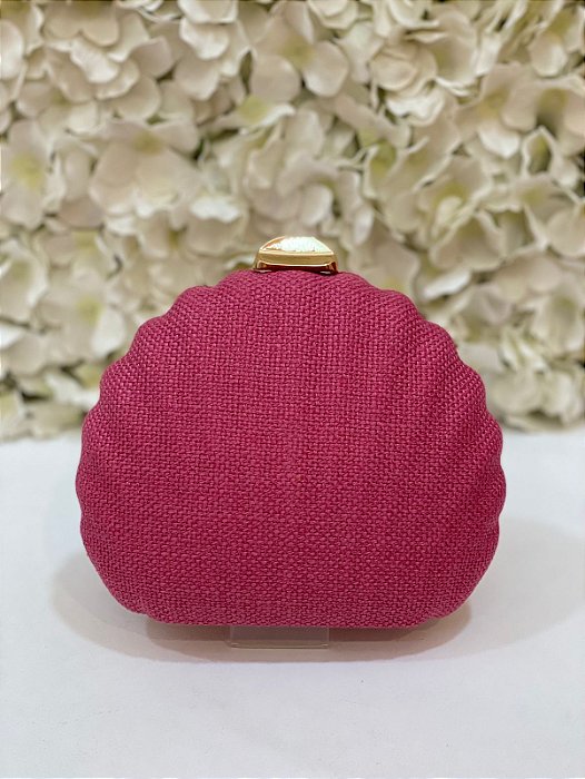 BOLSA CONHA ALGODÃO CRU ROSA