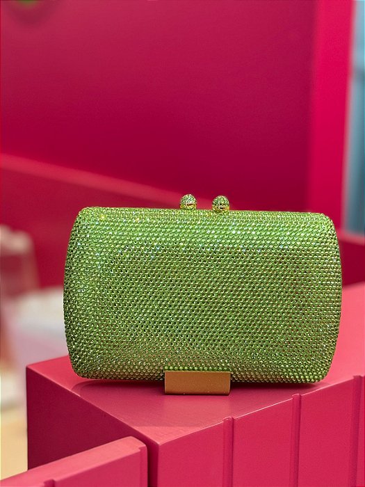 BOLSA MINU VERDE PISTACHE RETANGULO BOLEADO