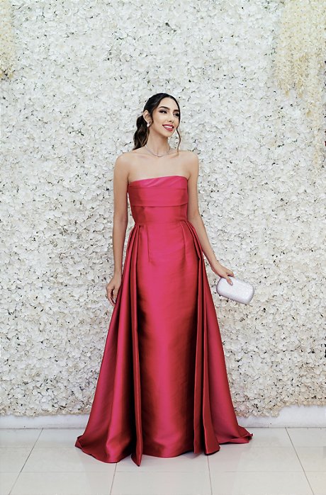 VESTIDO SOLACE LONDON TOMARA QUE CAIA PRINCESA EM ZIBELINE MAGENTA
