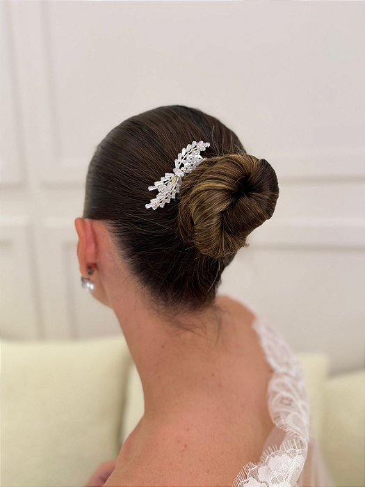 GRINALDA PENTE EM ZIRCÔNIA ESPIRAL