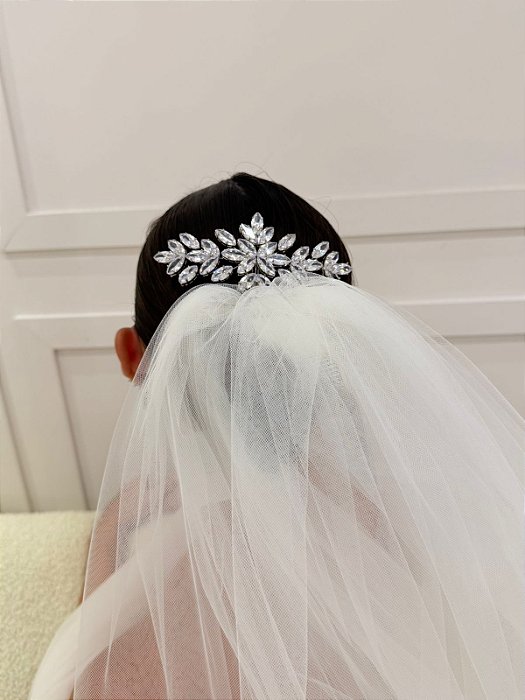 GRINALDA EM ZIRCÔNIA FOLHAS MÉDIA