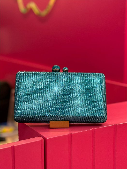 BOLSA MINU RETANGULO AZUL TURQUESA