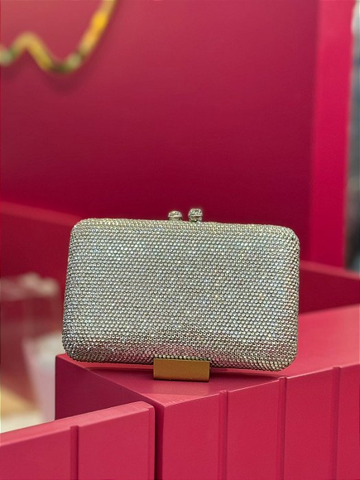 BOLSA MINU PRATA QUADRADA