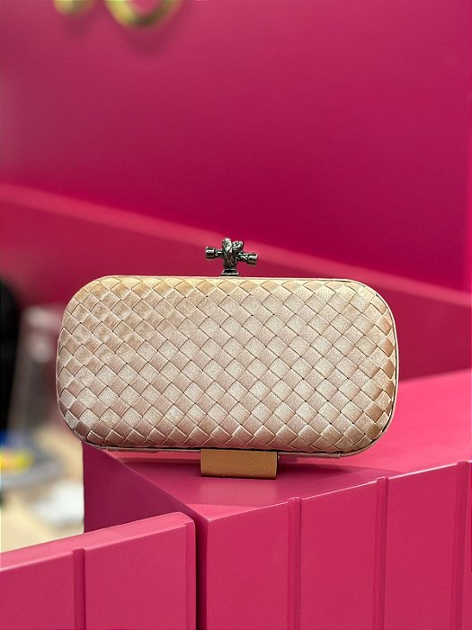 BOLSA BOTTEGA NUDE/CHAMPANHE