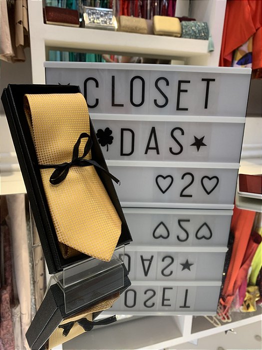 ALUGUEL GRAVATA AMARELO MOSTARDA