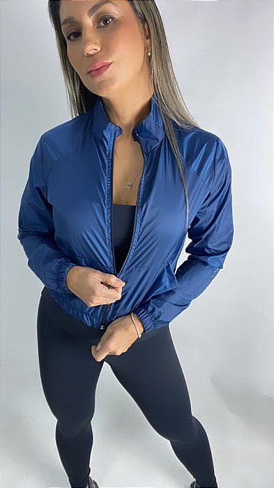 Jaqueta Corta Vento Feminina Azul Marinho