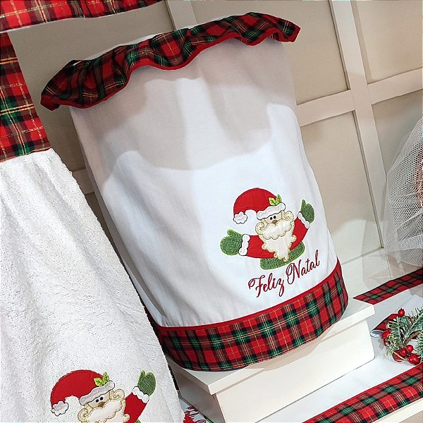NATAL - CAPA PARA GALÃO 20 LITROS, NOEL ABRAÇO 92CM X 42CM.