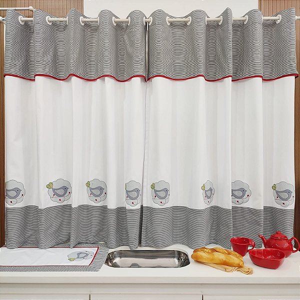 CORTINA ELIOS - BIRD CINZA, 3M X 1,30M
