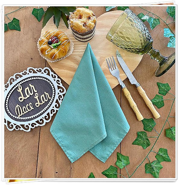 PAR GUARDANAPO DE BOCA - VERDE MENTA