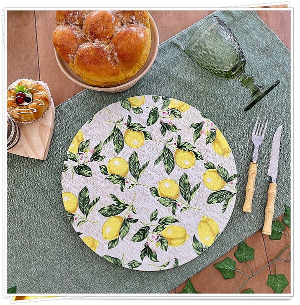 Kit Mesa Posta 4 Lugares - Limão Siciliano