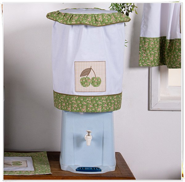 CAPA GALÃO 20 LITROS – CEREJA VERDE, 92CM X 42CM.