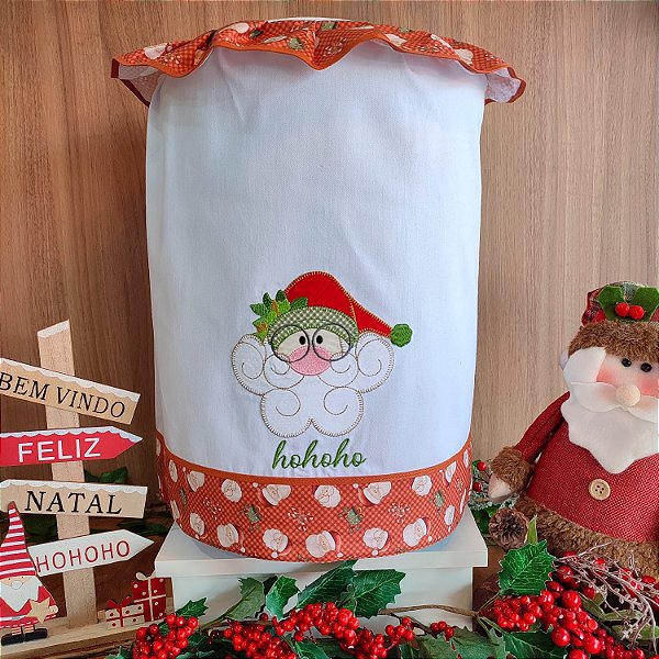 NATAL - CAPA PARA GALÃO 20 LITROS, NOEL ÓCULOS 92CM X 42CM.