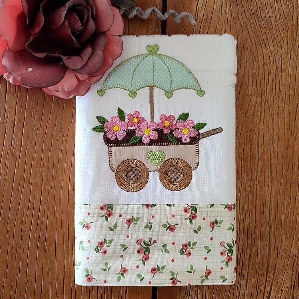 TOALHA DE LAVABO AVULSO BORDADO - CARRIOLA, 30CM X 45CM