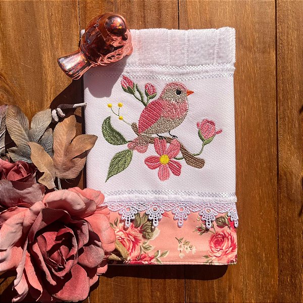 TOALHA DE LAVABO AVULSO BORDADO - CIBELE, 30CMX45CM