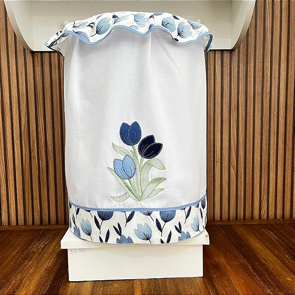 Capa Galão 20 litros – TULIPA AZUL, 92cm x 42cm.