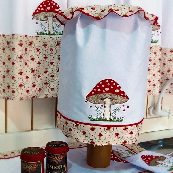 CAPA GALÃO 10 LITROS – COGUMELO, 27cm x 25cm.