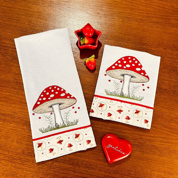 Pano de Prato – COGUMELO, 65cm x 44cm.