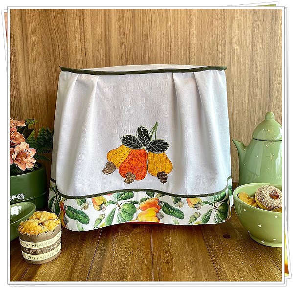 CAPA DE BATEDEIRA - CAJU, 63CM X 38CM.