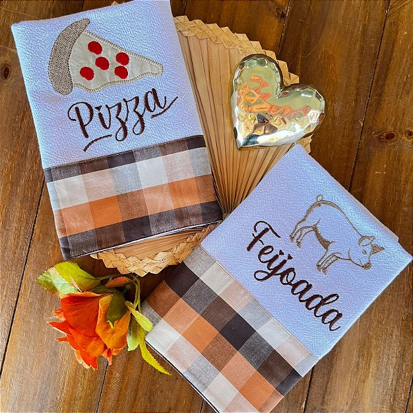 KIT 2 PANOS DE PRATO – FEIJOADA, 65cm x 44cm.