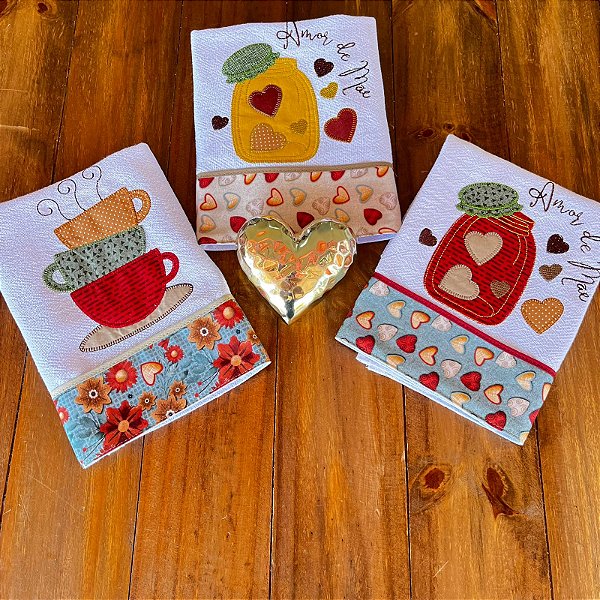 KIT 3 PANO DE PRATO – POTE MÃE , 65cm x 44cm