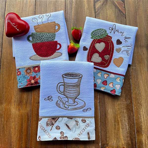 KIT 3 PANO DE PRATO – POTE , 65cm x 44cm.