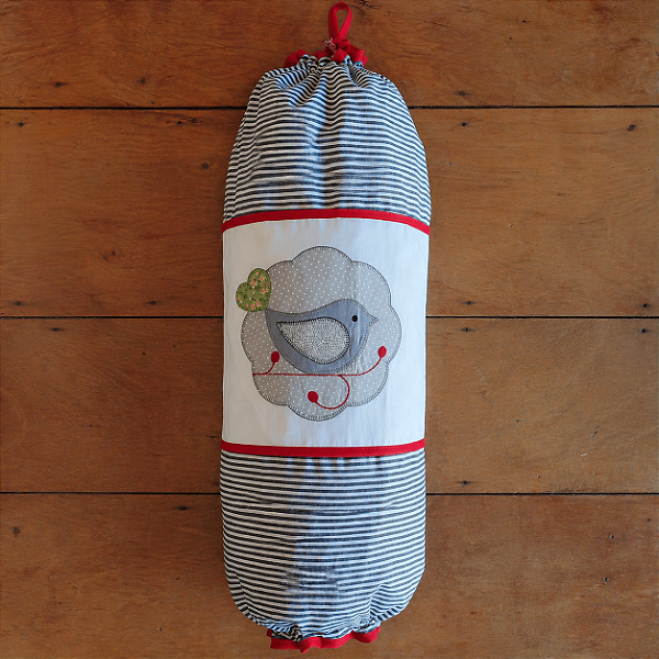 PUXA SACO - BIRD CINZA, 49cm x 49cm.