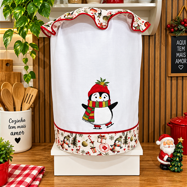 CAPA GALÃO 20 LITROS – PINGUIM, 27cm x 25cm.