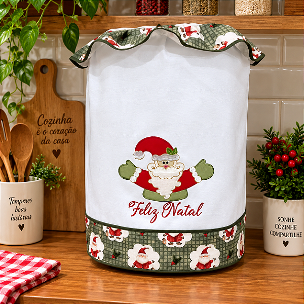 CAPA GALÃO 20 LITROS – FELIZ NATAL, 27cm x 25cm.
