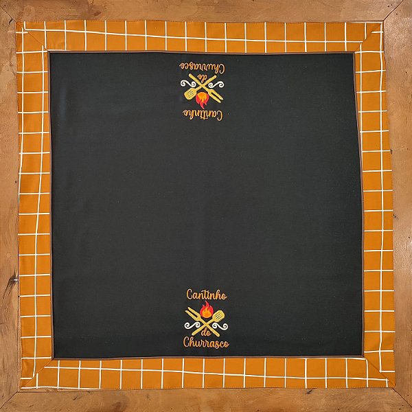 TOALHA DE CHÁ PRETO - CANTINHO, 70X70CM