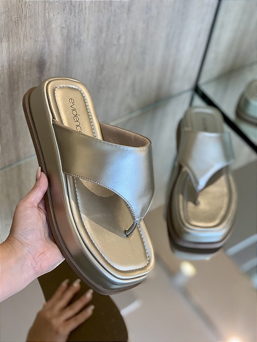 Flat Plataforma Dourado Paloma