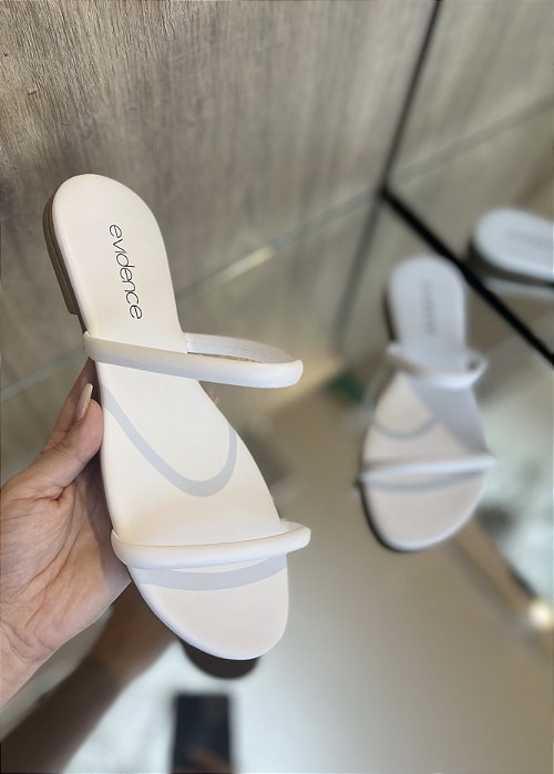 Flat Branca Duas Tiras Pâmela