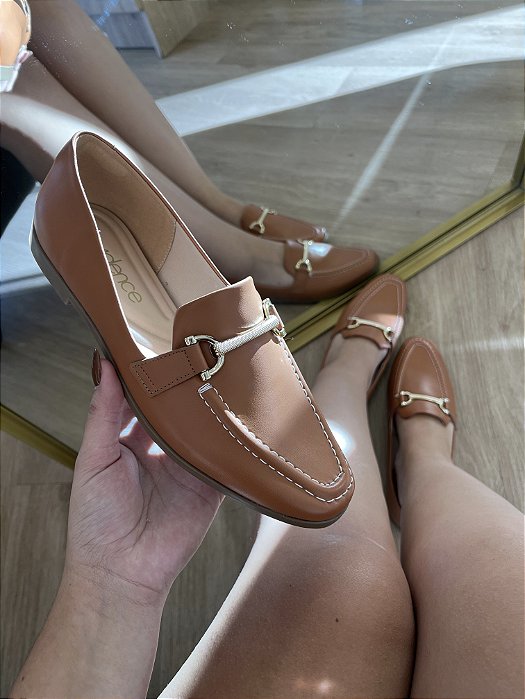 Mocassim Caramelo Com Fivela Ketlin