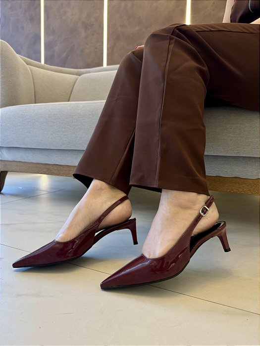 Scarpin Slingback Cherry Kiara