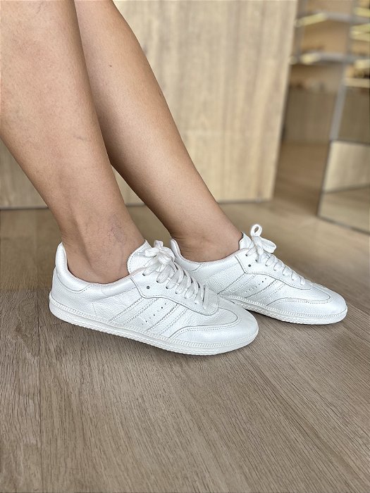 Tênis Slim Couro Branco Meri