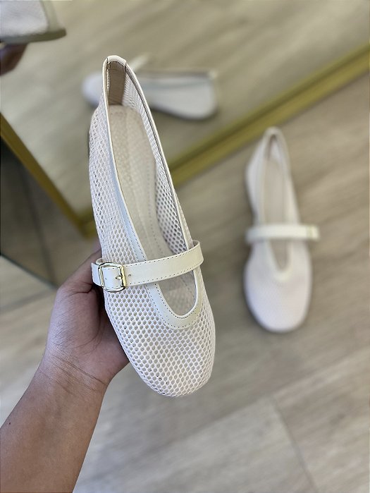 Sapatilha Tela Off White Maristela