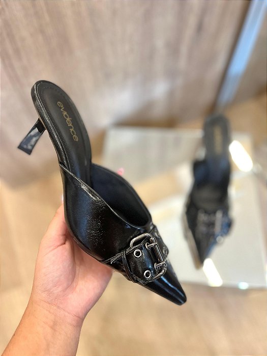 Mule Salto Taça Preto Maitê