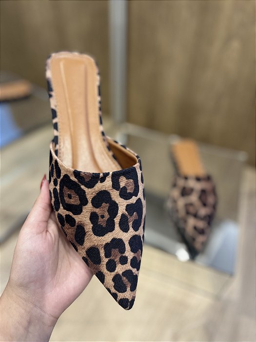 Mule Animal Print Veludo Morgana