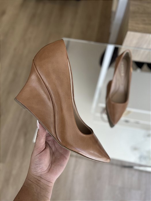 Scarpin Caramelo Salto Anabela Daia