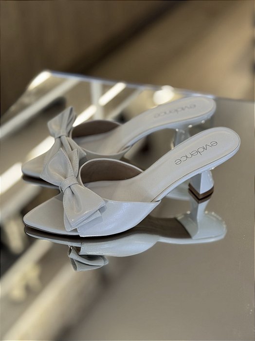 Tamanco Off White Com Laço Lauana