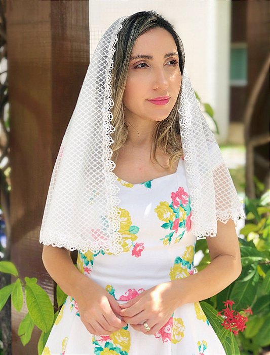 Véu Santa Bernadette off white