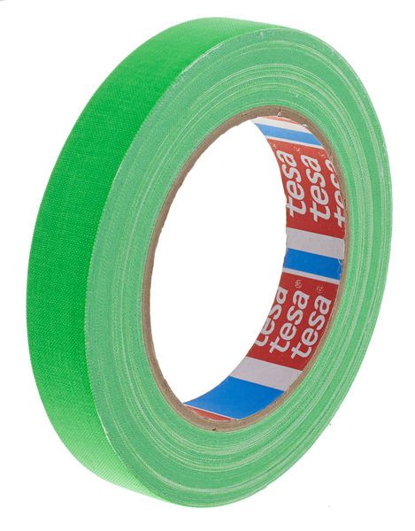 Fita Tecido Gaffer Tape Tesa 12mm X 25m Verde Fluorescente