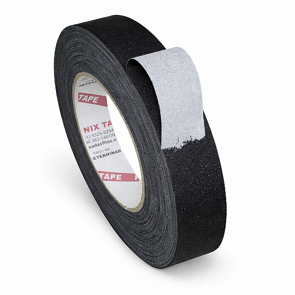 Fita Tecido Gaffer Tape 24mm X 50m Preta Fosca