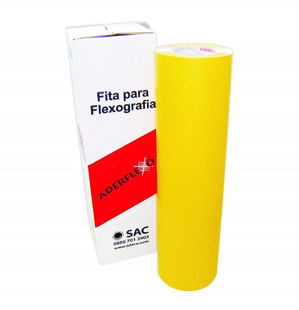 Fita Dupla Face para Flexografia 505mm x 20m Ref. 267 Espessura 0,38mm Adere