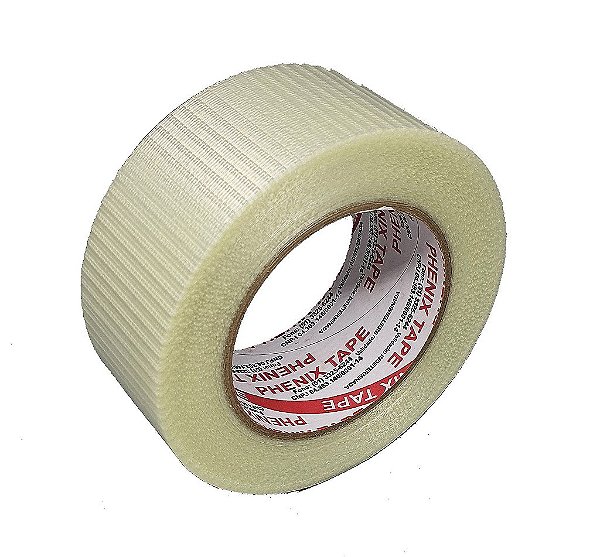 Fita Adesiva Filamentosa 48mm x 50m Poliester Filamentos Cruzados