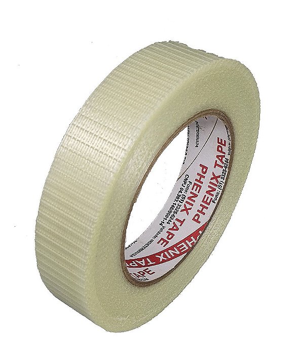 Fita Adesiva Filamentosa 24mm x 50m Poliester Filamentos Cruzados