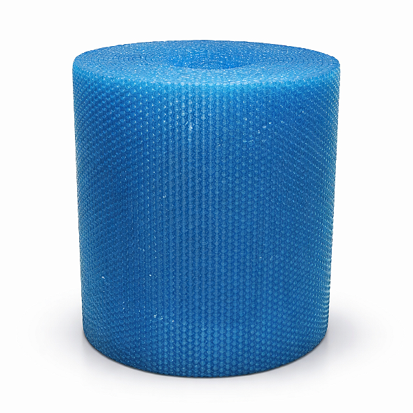 Plástico Bolha Reforçado 40cm x 100m Azul 60 Micras