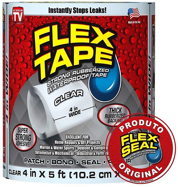 Fita Flexível Flex Tape Clear 10cm X 150cm - Transparente