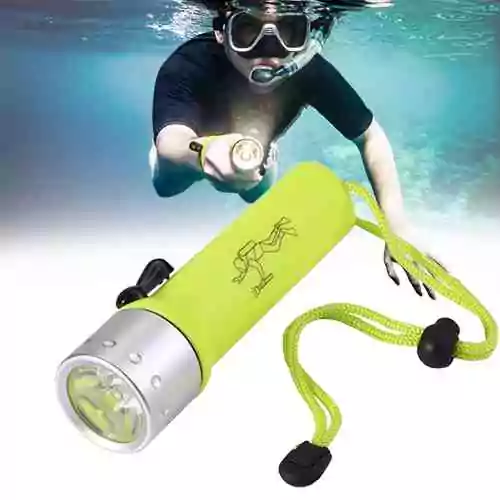 Lanterna de Mergulho Resistente - Professional Flashlight for diving 180LM e 3w
